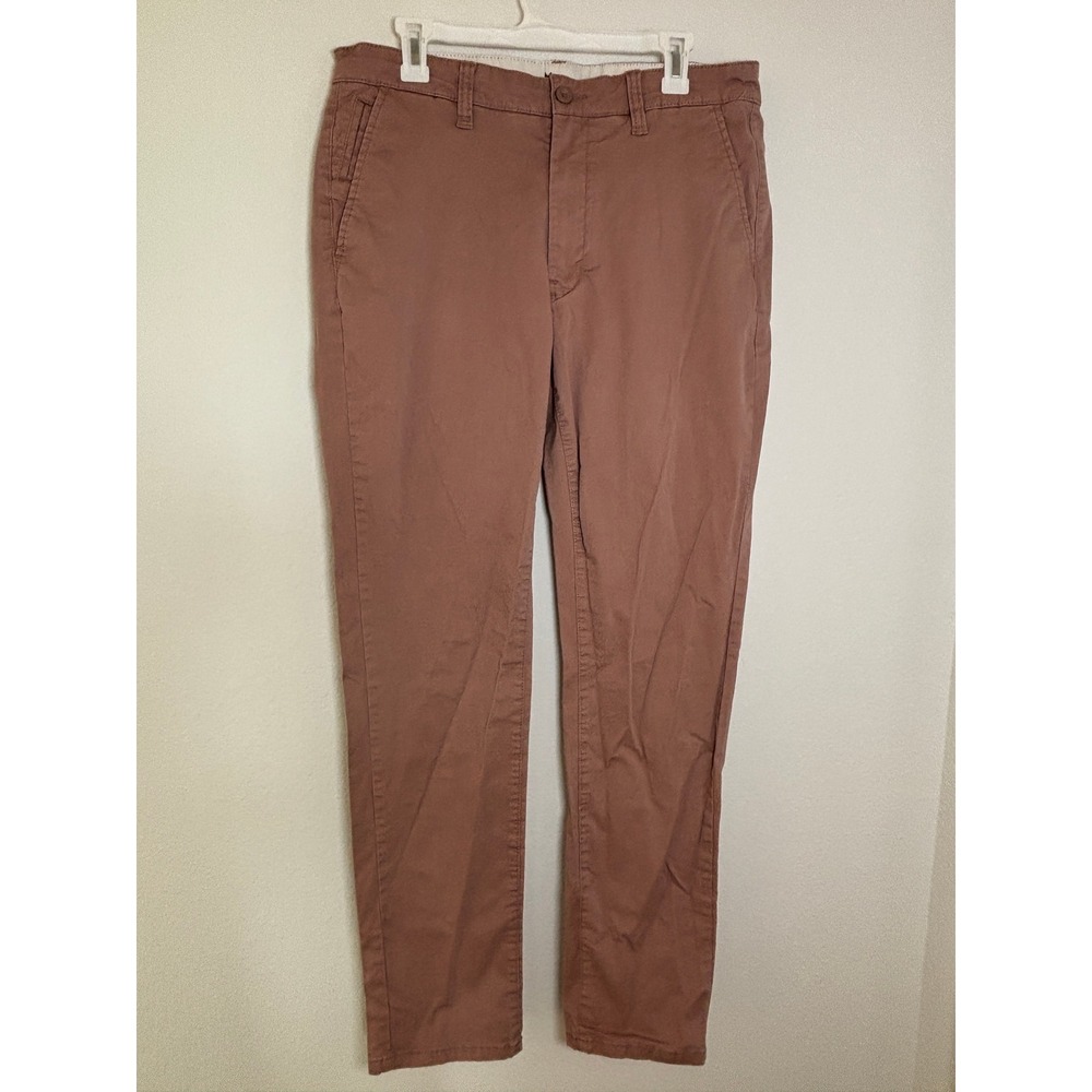 Mutual Weave The Standard Chino Slim Taper Pants Mauve Pink 34x34 Mens